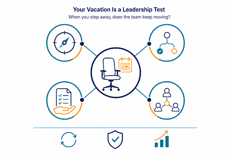 Your Vacation Is a Leadership Test — when you step away, does the team keep moving?