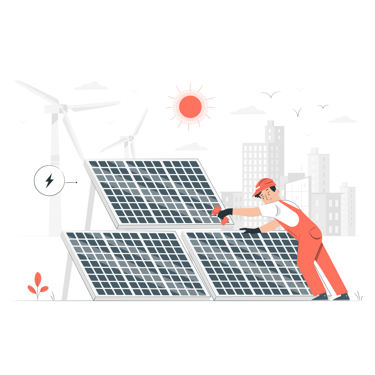 Sun energy illustration — renewable energy consulting
